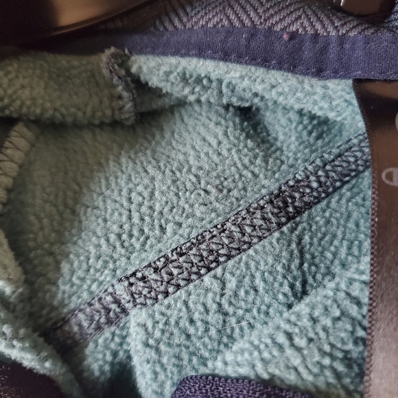 CHAMPION for target grey LARGE loose boxy fit fleece mock neck thumbholes jacket - Picture 5 of 7